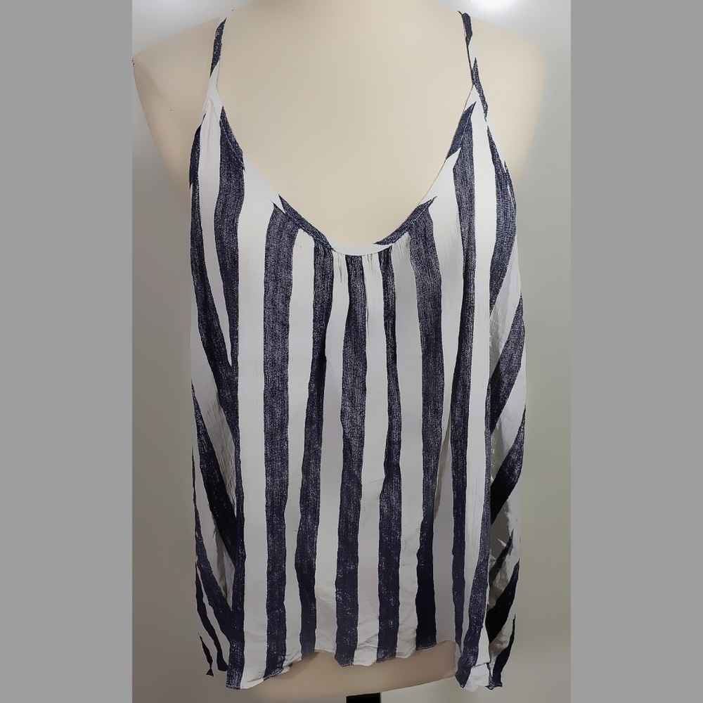 Everly Blue & White Tank Top size M